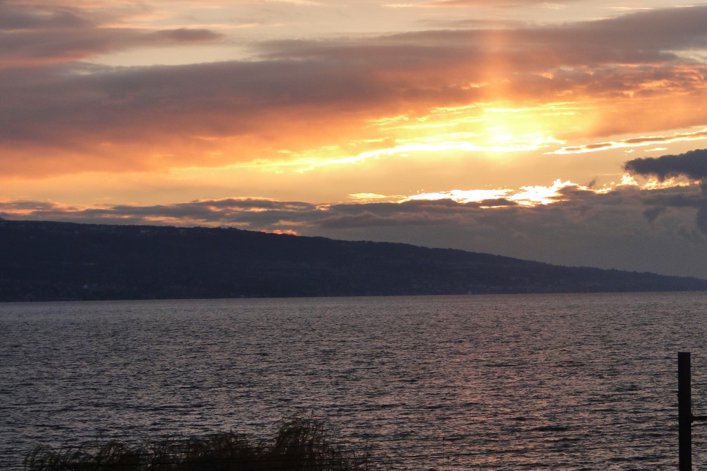 Coucher de soleil sur le Lac Léman Photo: Alexandre Truffer