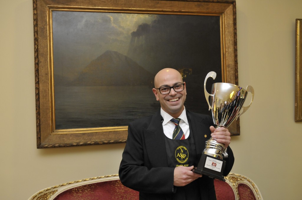 Simone Ragusa, Meilleur Sommelier de Suisse 2014 Photo: ASSP